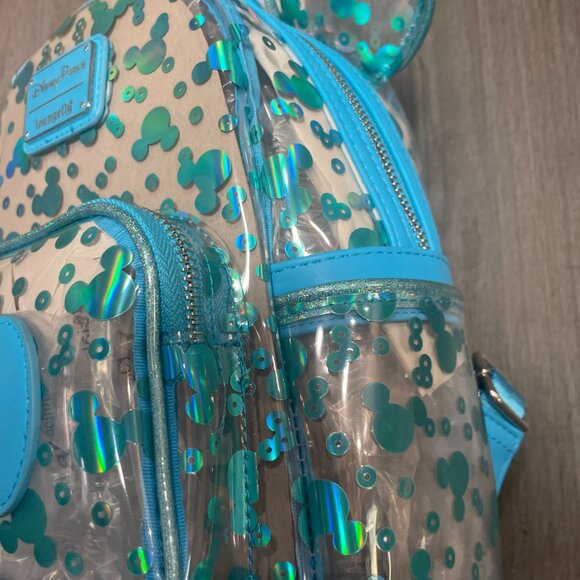 ✨ Disney Parks Loungefly Mickey Sequin Confetti Mini Backpack NWT - Picture 5 of 6